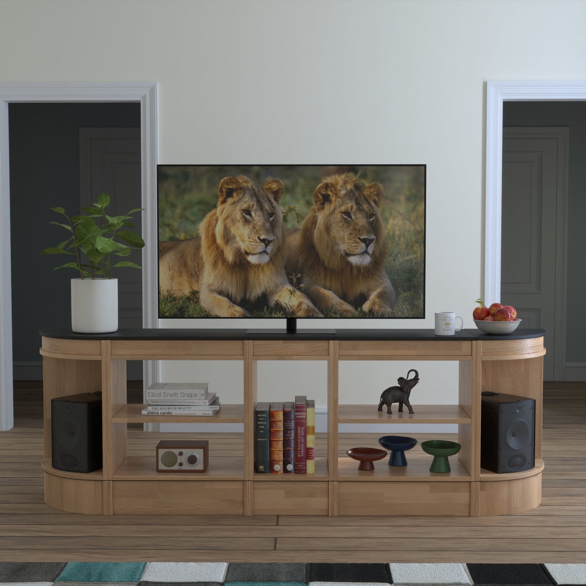 Modular Wood TV Stand