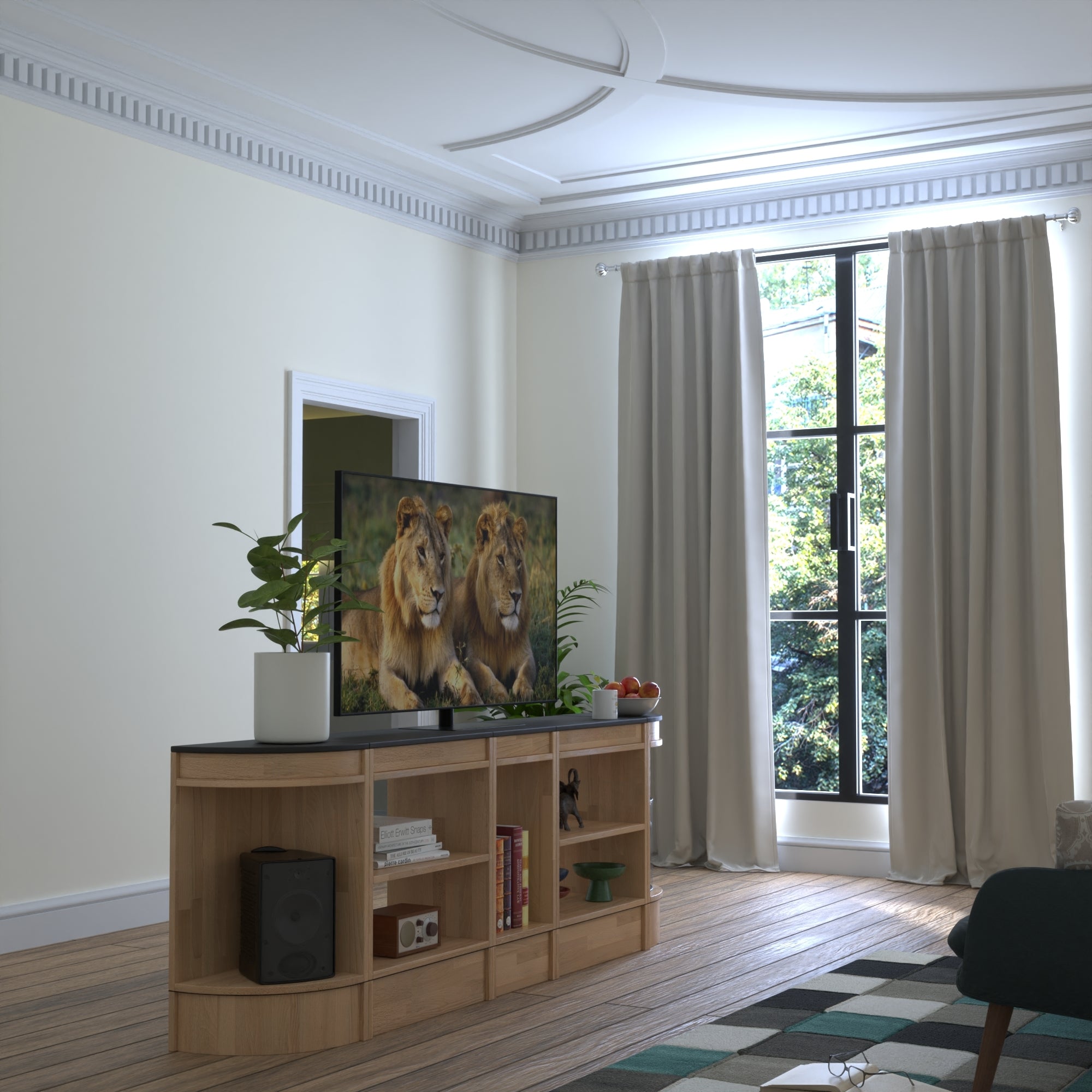 Modular Wood TV Stand