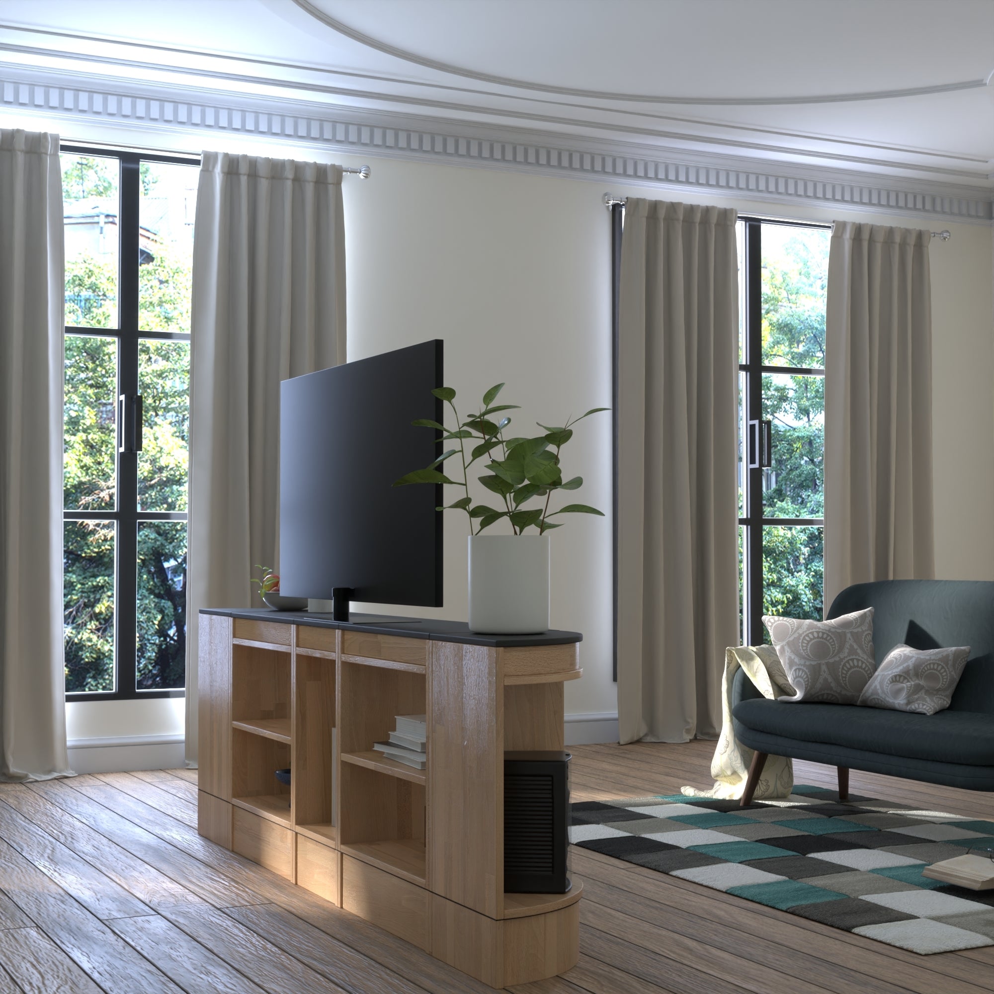 Modular Wood TV Stand