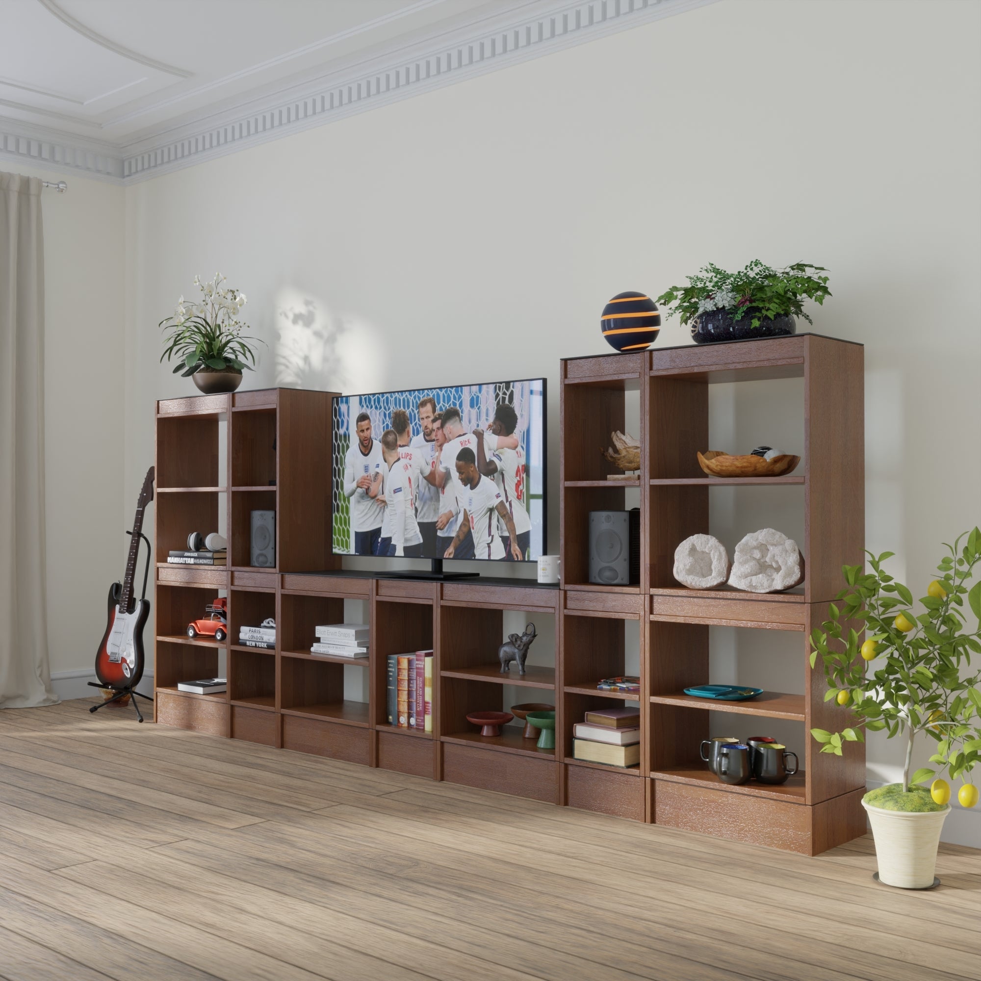 TV Unit with Modular Shelving